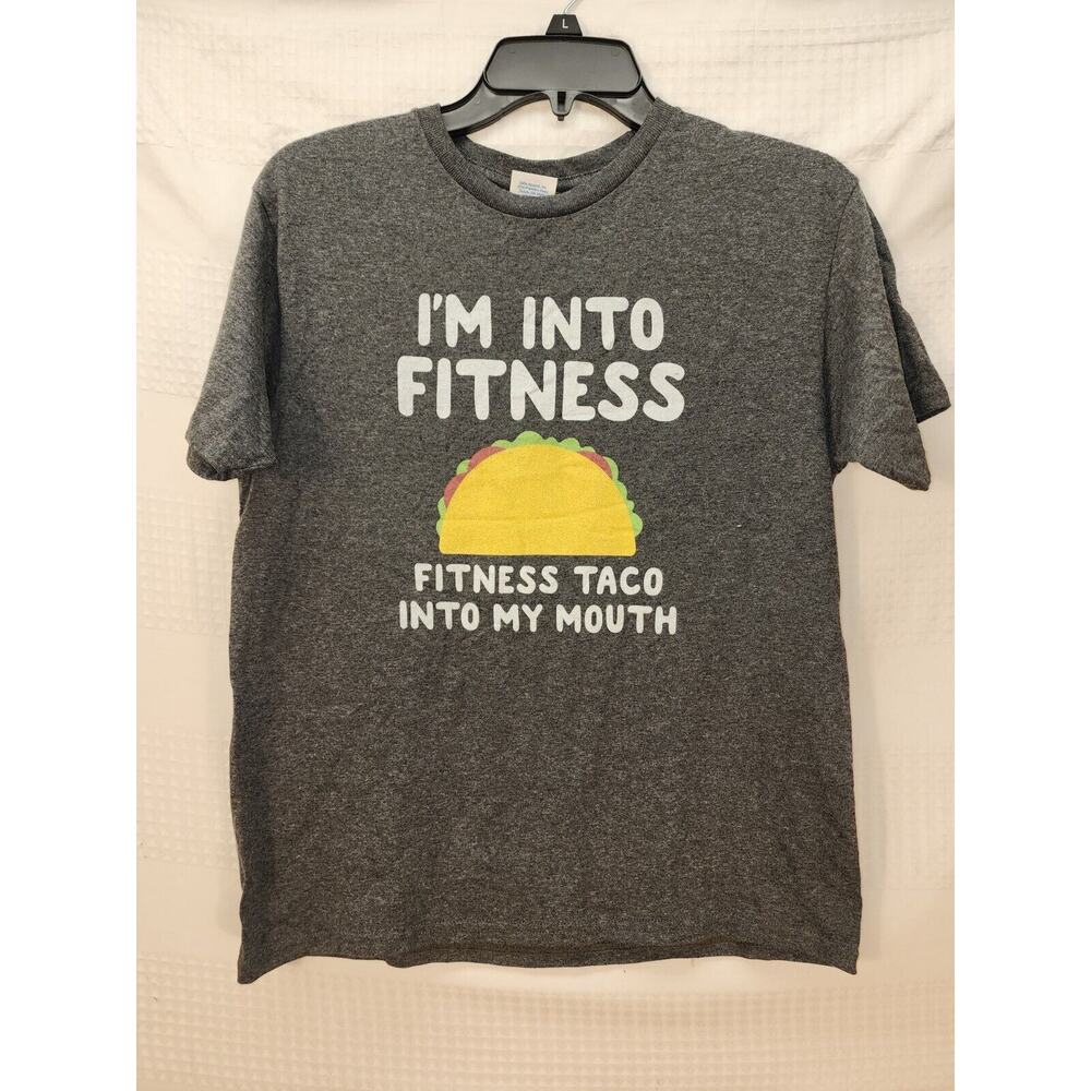 Delta Tshirt Youth Large Unisex Im Into Fitness Fitness Taco Into My Mouth